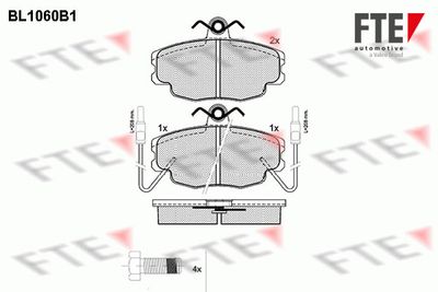 BL1060B1 FTE Комплект тормозных колодок, дисковый тормоз