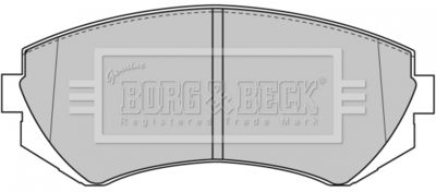 BBP1611 BORG & BECK Комплект тормозных колодок, дисковый тормоз