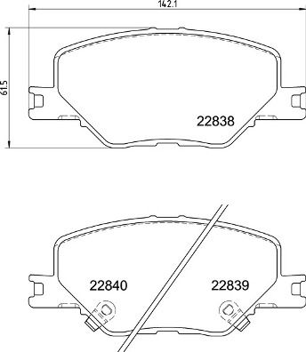 P59096 BREMBO Комплект тормозных колодок, дисковый тормоз