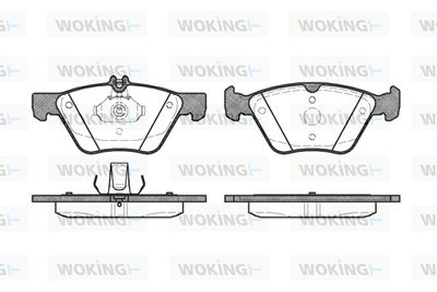 P701320 WOKING Комплект тормозных колодок, дисковый тормоз