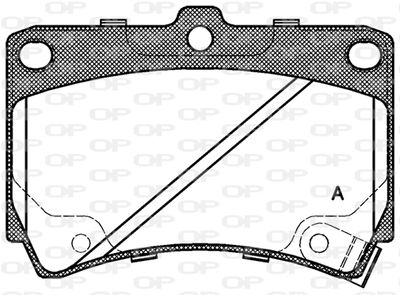 BPA021242 OPEN PARTS Комплект тормозных колодок, дисковый тормоз