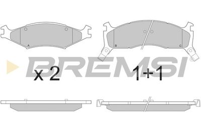 BP2772 BREMSI Комплект тормозных колодок, дисковый тормоз