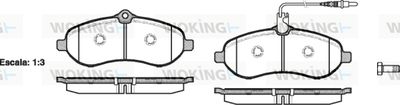 P1392301 WOKING Комплект тормозных колодок, дисковый тормоз