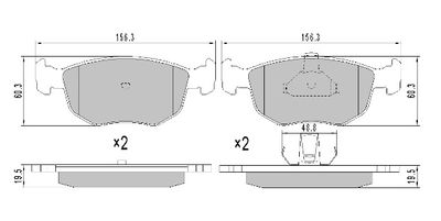 FBP1028 FREMAX Комплект тормозных колодок, дисковый тормоз