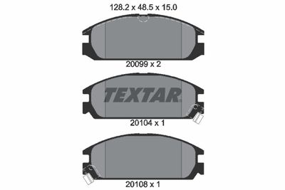 2009902 TEXTAR Комплект тормозных колодок, дисковый тормоз