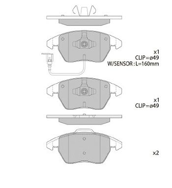 FBP2098 FI.BA Комплект тормозных колодок, дисковый тормоз