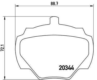 P44001 BREMBO Комплект тормозных колодок, дисковый тормоз