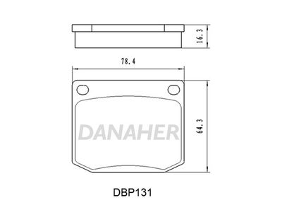 DBP131 DANAHER Комплект тормозных колодок, дисковый тормоз