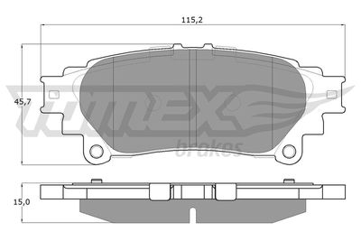 TX1840 TOMEX Brakes Комплект тормозных колодок, дисковый тормоз