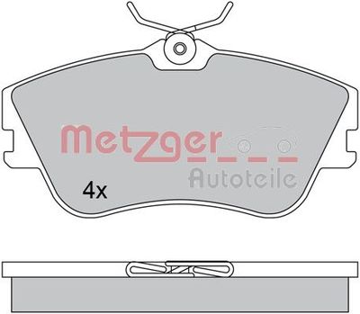 1170389 METZGER Комплект тормозных колодок, дисковый тормоз