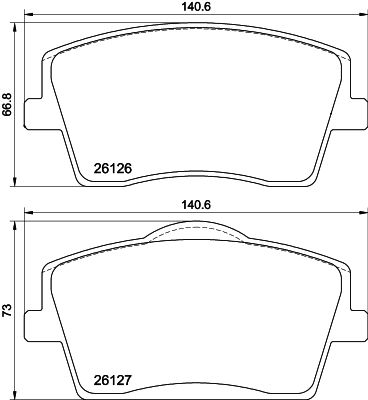 8DB355039001 HELLA PAGID Комплект тормозных колодок, дисковый тормоз