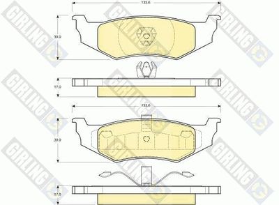 6112345 GIRLING Комплект тормозных колодок, дисковый тормоз