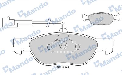 MBF015196 MANDO Комплект тормозных колодок, дисковый тормоз