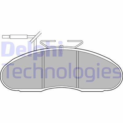 LP1096 DELPHI Комплект тормозных колодок, дисковый тормоз