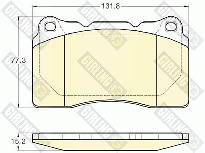 6120075 GIRLING Комплект тормозных колодок, дисковый тормоз