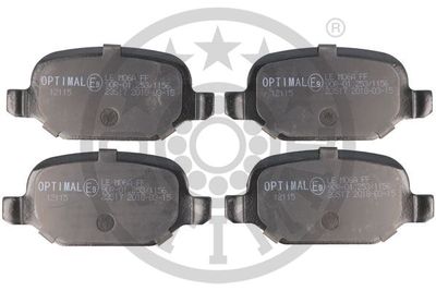 BP12115 OPTIMAL Комплект тормозных колодок, дисковый тормоз