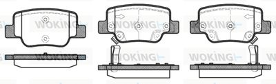 P1552302 WOKING Комплект тормозных колодок, дисковый тормоз