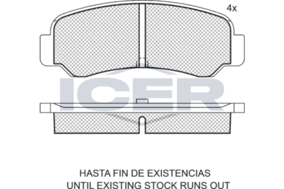 180624 ICER Комплект тормозных колодок, дисковый тормоз