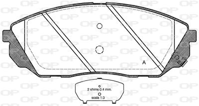 BPA104112 OPEN PARTS Комплект тормозных колодок, дисковый тормоз