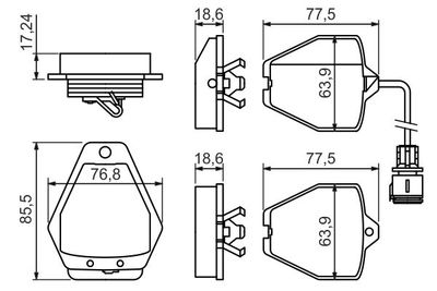 0986494436 BOSCH Комплект тормозных колодок, дисковый тормоз