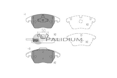 P11528 ASHUKI by Palidium Комплект тормозных колодок, дисковый тормоз