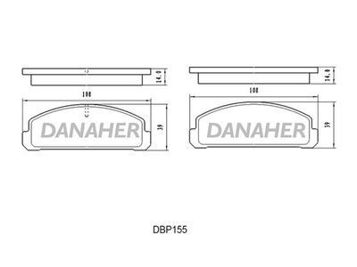 DBP155 DANAHER Комплект тормозных колодок, дисковый тормоз