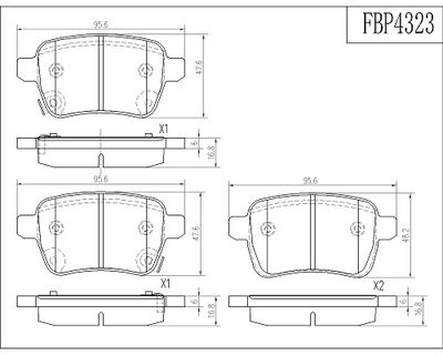 FBP4323 FI.BA Комплект тормозных колодок, дисковый тормоз