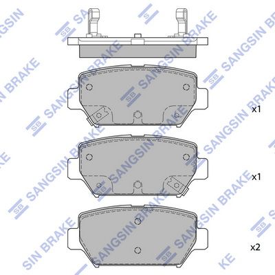 SP4394 Hi-Q Комплект тормозных колодок, дисковый тормоз