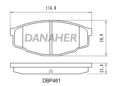DBP461 DANAHER Комплект тормозных колодок, дисковый тормоз