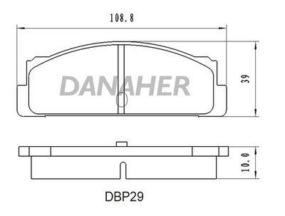DBP29 DANAHER Комплект тормозных колодок, дисковый тормоз
