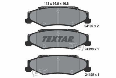 2419701 TEXTAR Комплект тормозных колодок, дисковый тормоз