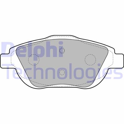 LP2164 DELPHI Комплект тормозных колодок, дисковый тормоз