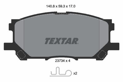 2373401 TEXTAR Комплект тормозных колодок, дисковый тормоз