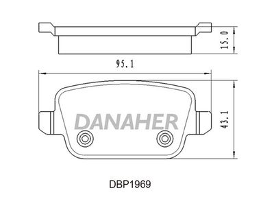 DBP1969 DANAHER Комплект тормозных колодок, дисковый тормоз