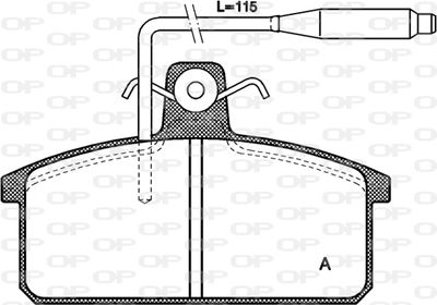 BPA012802 OPEN PARTS Комплект тормозных колодок, дисковый тормоз