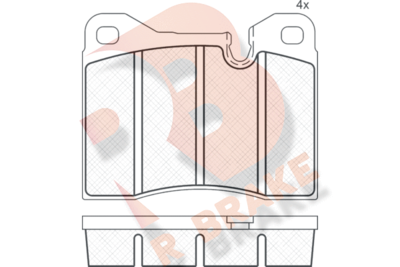 RB0305 R BRAKE Комплект тормозных колодок, дисковый тормоз