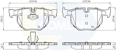 CBP06001 COMLINE Комплект тормозных колодок, дисковый тормоз