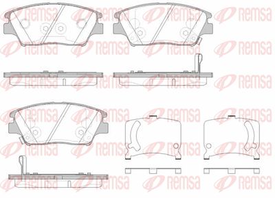 182402 REMSA Комплект тормозных колодок, дисковый тормоз