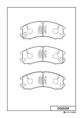 D3053M MK Kashiyama Комплект тормозных колодок, дисковый тормоз
