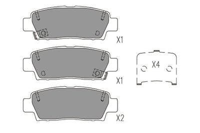 KBP9125 KAVO PARTS Комплект тормозных колодок, дисковый тормоз