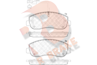 RB1999 R BRAKE Комплект тормозных колодок, дисковый тормоз