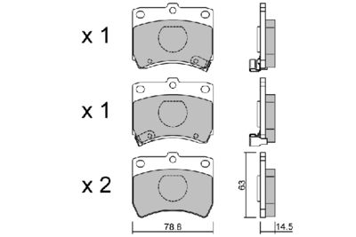 BPMZ1907 AISIN Комплект тормозных колодок, дисковый тормоз