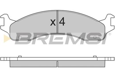 BP2830 BREMSI Комплект тормозных колодок, дисковый тормоз
