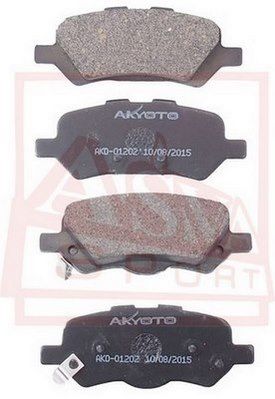 AKD01202 ASVA Комплект тормозных колодок, дисковый тормоз