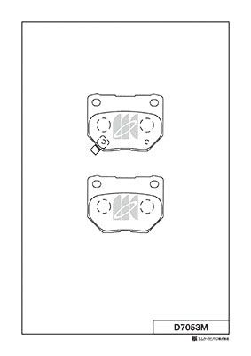 D7053M MK Kashiyama Комплект тормозных колодок, дисковый тормоз