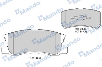 MBF015717 MANDO Комплект тормозных колодок, дисковый тормоз