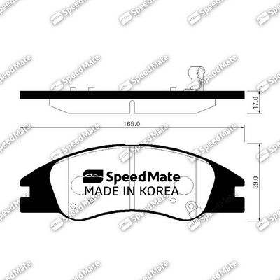 SMBPK026 SpeedMate Комплект тормозных колодок, дисковый тормоз