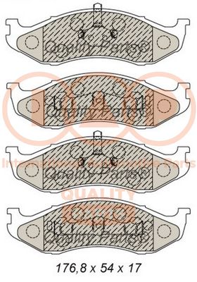 70410040 IAP QUALITY PARTS Комплект тормозных колодок, дисковый тормоз