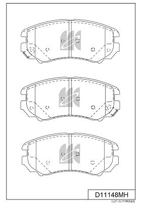 D11148MH MK Kashiyama Комплект тормозных колодок, дисковый тормоз