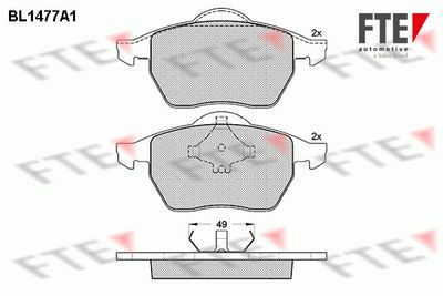 BL1477A1 FTE Комплект тормозных колодок, дисковый тормоз